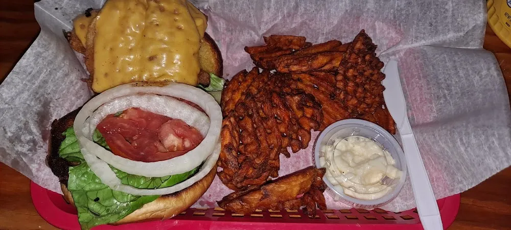 Fish Sandwich with Sweet Potato Fries